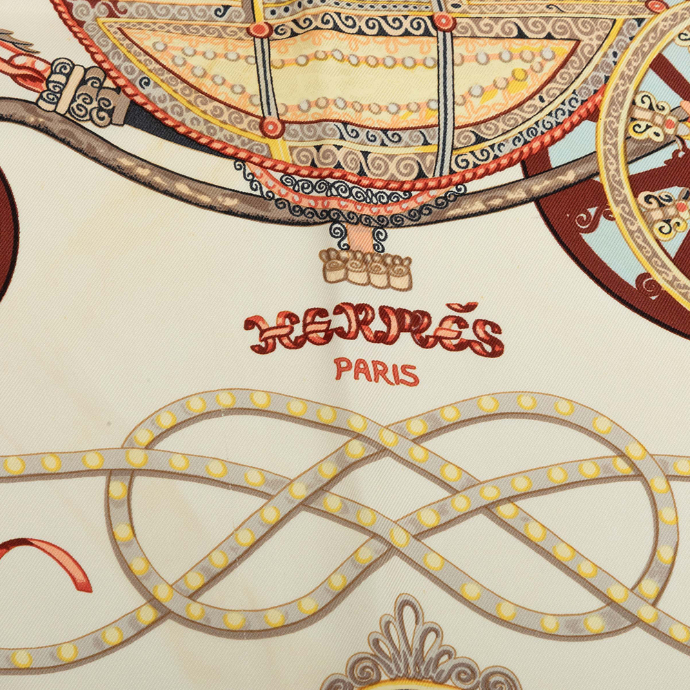 Pre-Loved Hermes Paperoles Silk Scarf 90 - Picture 3 of 9